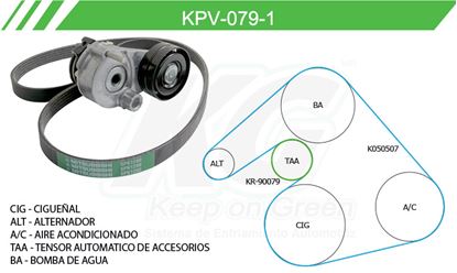 Imagen de Kit de Accesorios con Banda Poly-V KPV-079-1