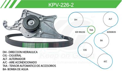 Imagen de Kit de Accesorios con Banda Poly-V KPV-226-2