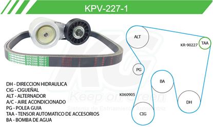 Imagen de Kit de Accesorios con Banda Poly-V KPV-227-1