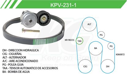 Imagen de Kit de Accesorios con Banda Poly-V KPV-231-1