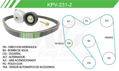 Imagen de Kit de Accesorios con Banda Poly-V KPV-231-2
