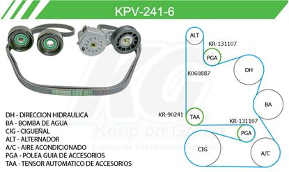 Imagen de Kit de Accesorios con Banda Poly-V KPV-241-6