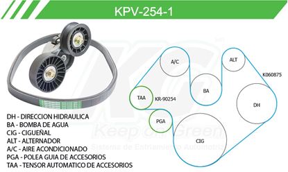Imagen de Kit de Accesorios con Banda Poly-V KPV-254-1