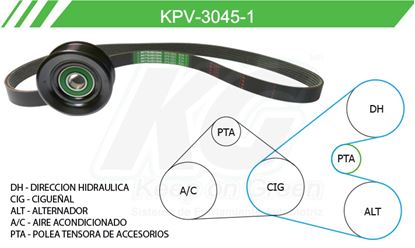Imagen de Kit de Accesorios con Banda Poly-V KPV-3045-1