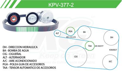 Imagen de Kit de Accesorios con Banda Poly-V KPV-377-2