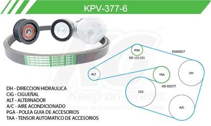 Imagen de Kit de Accesorios con Banda Poly-V KPV-377-6