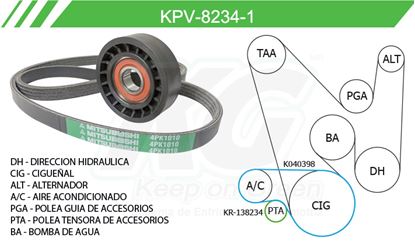 Imagen de Kit de Accesorios con Banda Poly-V KPV-8234-1