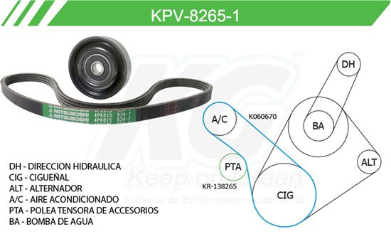 Imagen de Kit de Accesorios con Banda Poly-V KPV-8265-1